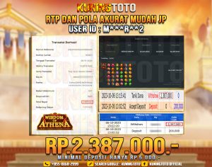 Bukti JP Slot Kuning toto 06 Oktober 2023 Wisdom of Athena