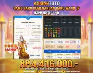 Bukti JP Slot Kuning toto 07 Oktober 2023 5000x MANIA