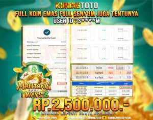 Bukti JP Slot Kuning toto 07 Oktober 2023 Mahjong Ways 2