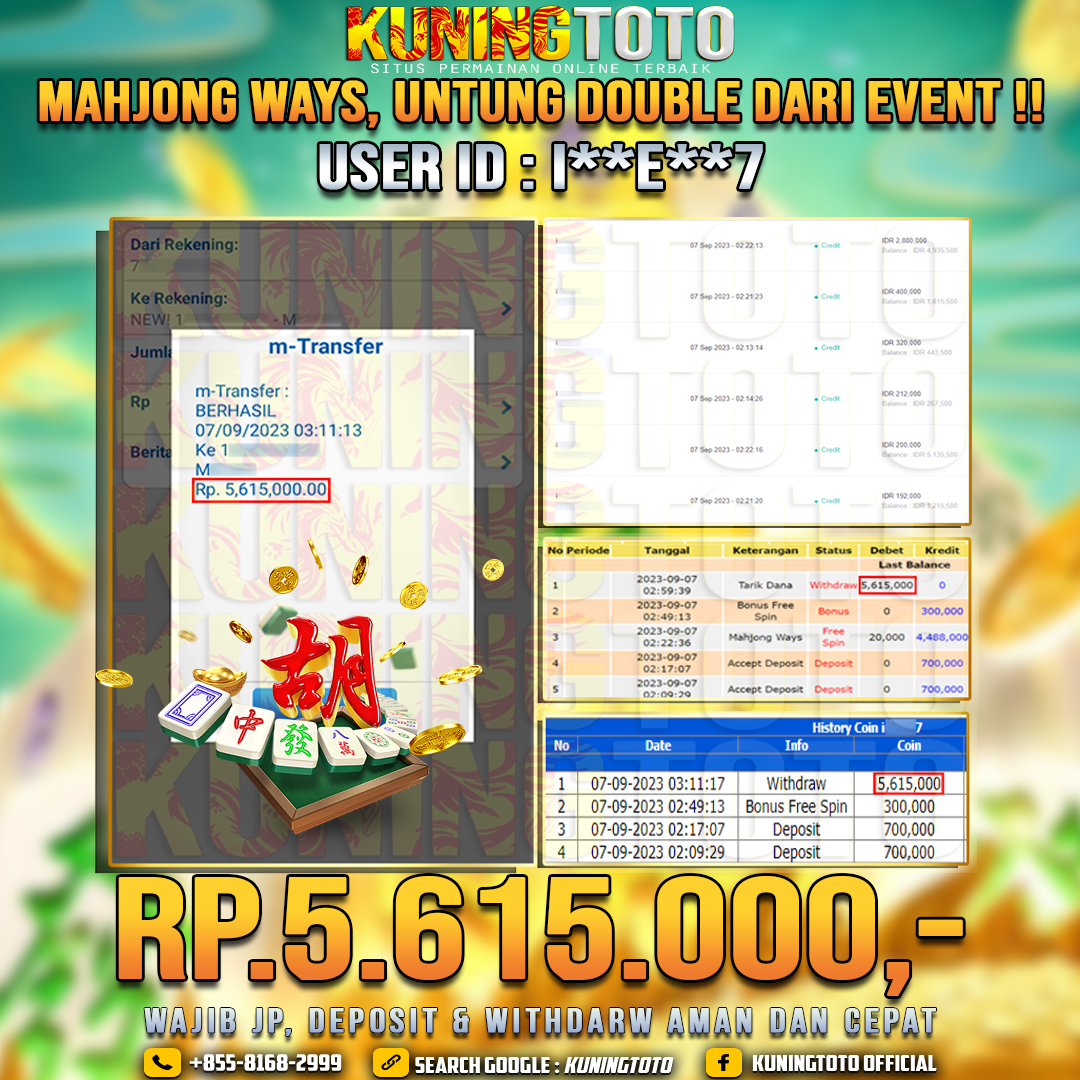 Bukti JP Slot Member KUNING TOTO KUNING TOTO 07 September 2023 Mahjong Ways